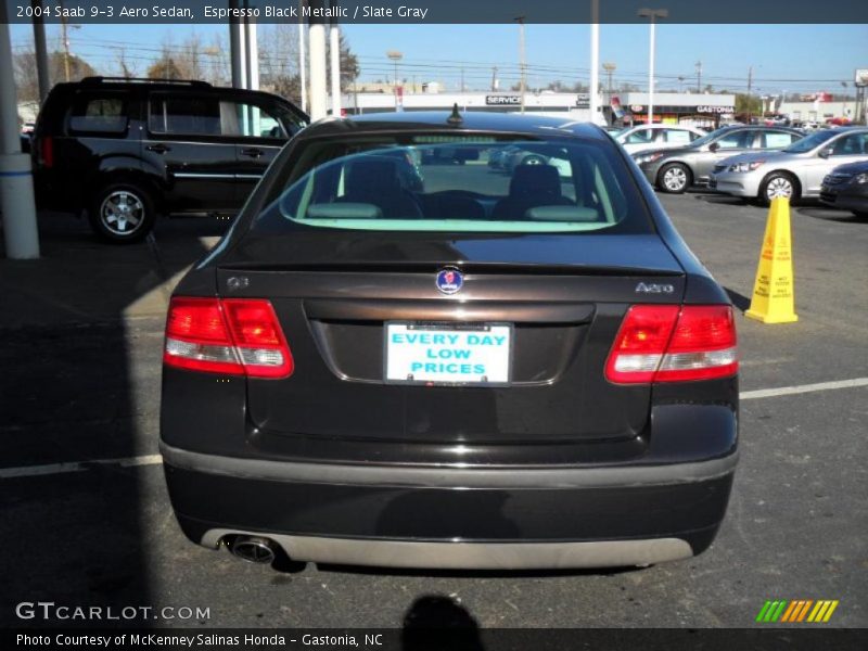 Espresso Black Metallic / Slate Gray 2004 Saab 9-3 Aero Sedan