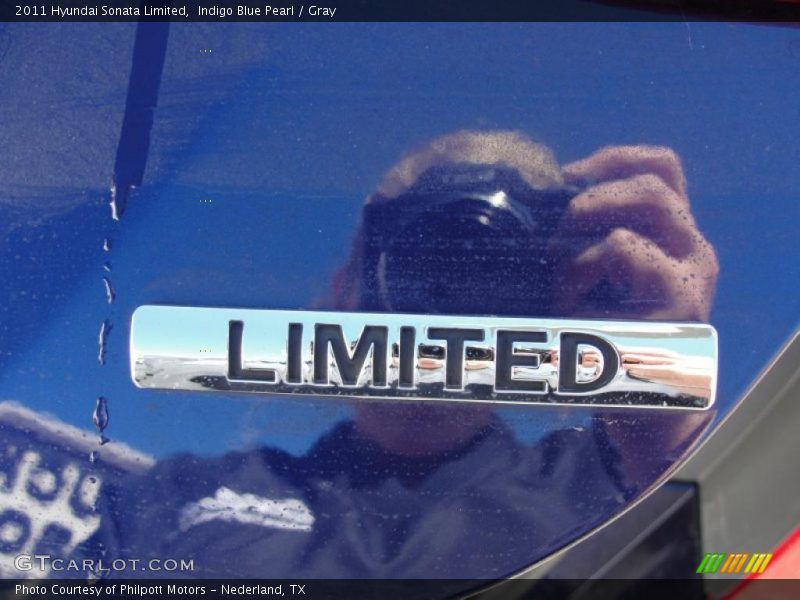 Indigo Blue Pearl / Gray 2011 Hyundai Sonata Limited