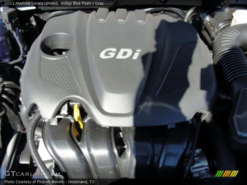 Indigo Blue Pearl / Gray 2011 Hyundai Sonata Limited