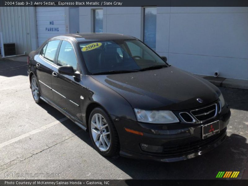 Espresso Black Metallic / Slate Gray 2004 Saab 9-3 Aero Sedan