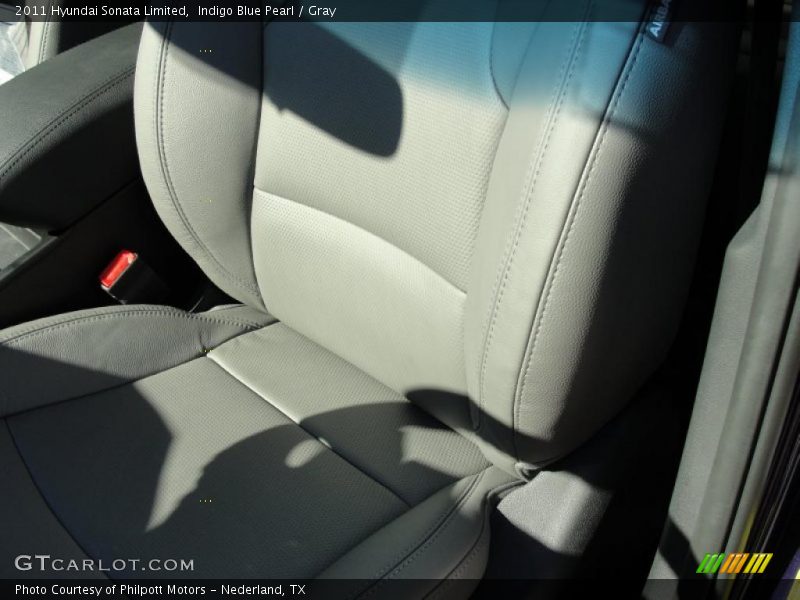 Indigo Blue Pearl / Gray 2011 Hyundai Sonata Limited
