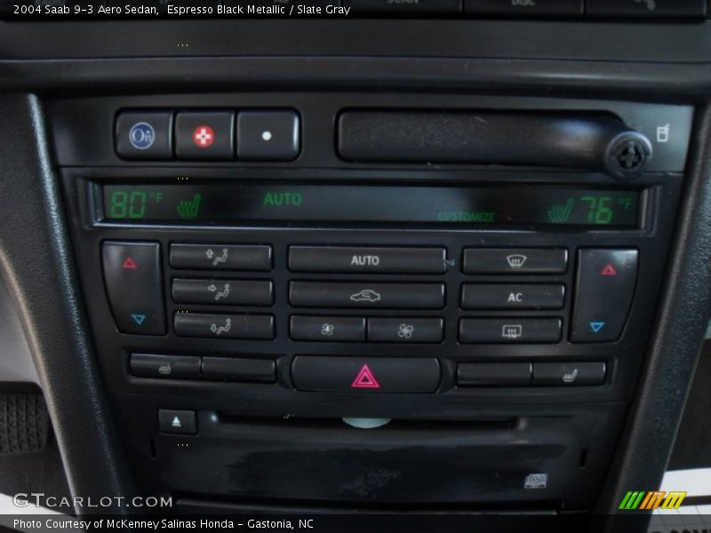 Espresso Black Metallic / Slate Gray 2004 Saab 9-3 Aero Sedan