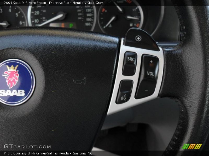 Espresso Black Metallic / Slate Gray 2004 Saab 9-3 Aero Sedan