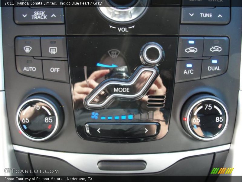 Indigo Blue Pearl / Gray 2011 Hyundai Sonata Limited