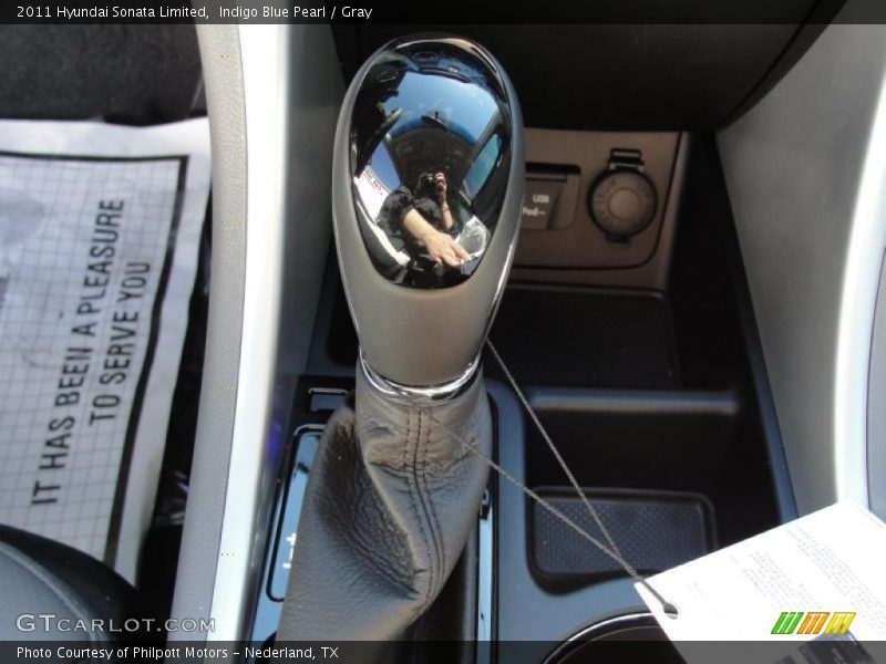 Indigo Blue Pearl / Gray 2011 Hyundai Sonata Limited