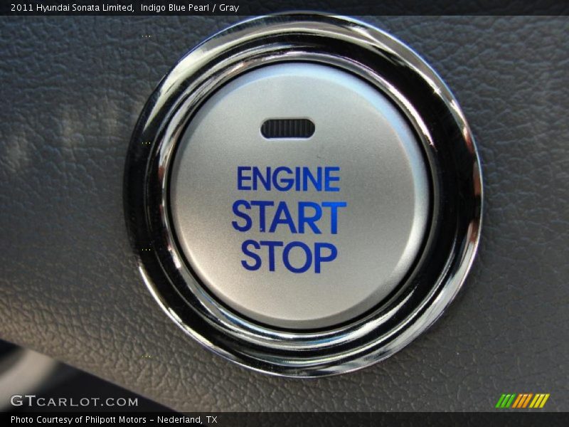 Indigo Blue Pearl / Gray 2011 Hyundai Sonata Limited