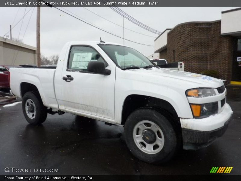 Summit White / Medium Pewter 2011 Chevrolet Colorado Work Truck Regular Cab 4x4