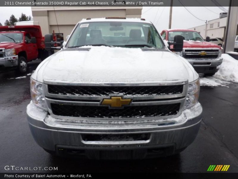 Summit White / Dark Titanium 2011 Chevrolet Silverado 3500HD Regular Cab 4x4 Chassis