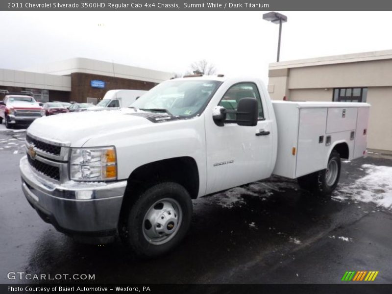Summit White / Dark Titanium 2011 Chevrolet Silverado 3500HD Regular Cab 4x4 Chassis