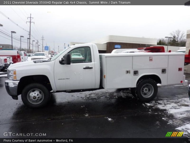 Summit White / Dark Titanium 2011 Chevrolet Silverado 3500HD Regular Cab 4x4 Chassis