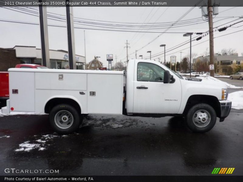 Summit White / Dark Titanium 2011 Chevrolet Silverado 3500HD Regular Cab 4x4 Chassis
