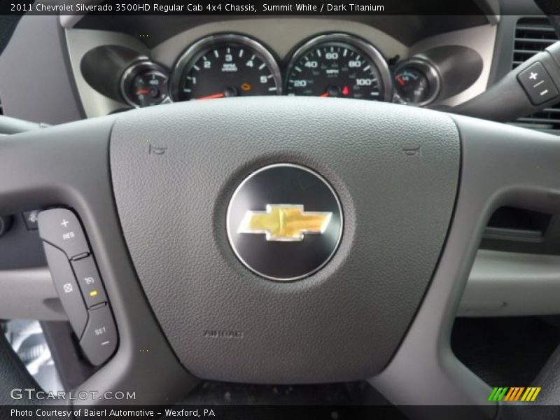 Summit White / Dark Titanium 2011 Chevrolet Silverado 3500HD Regular Cab 4x4 Chassis