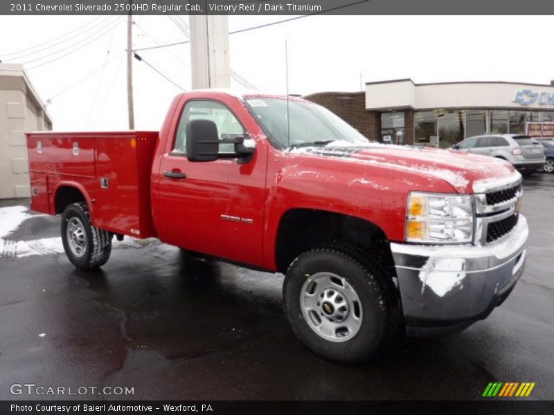 Victory Red / Dark Titanium 2011 Chevrolet Silverado 2500HD Regular Cab