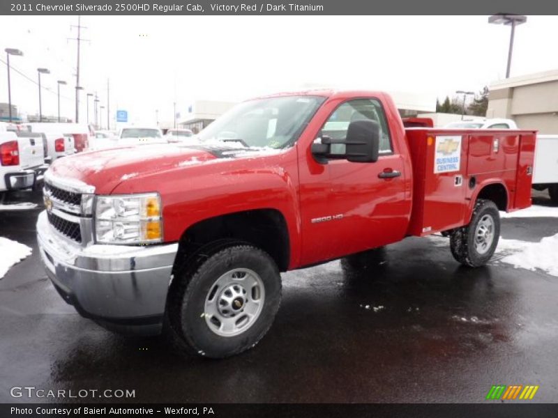 Victory Red / Dark Titanium 2011 Chevrolet Silverado 2500HD Regular Cab