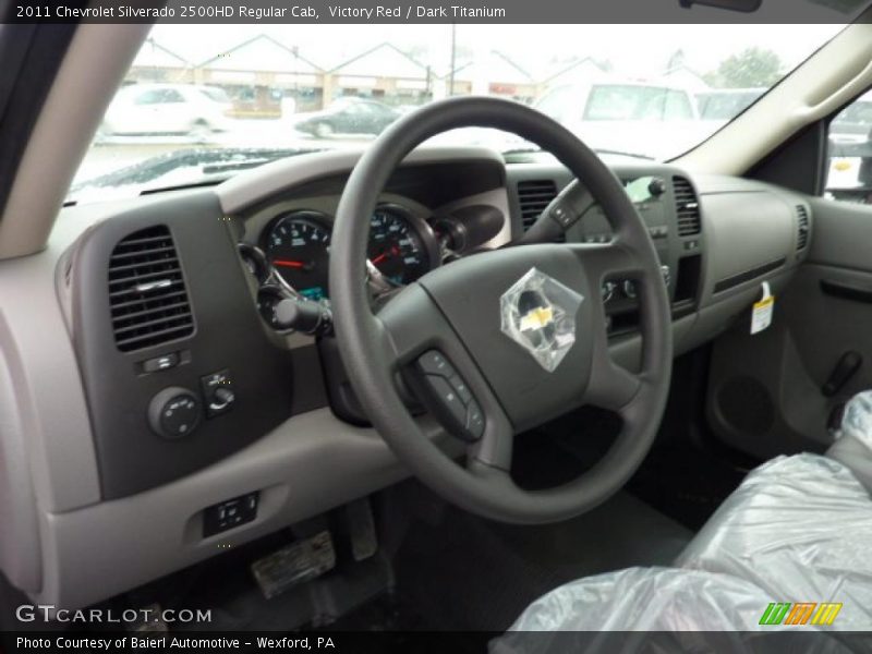 Victory Red / Dark Titanium 2011 Chevrolet Silverado 2500HD Regular Cab