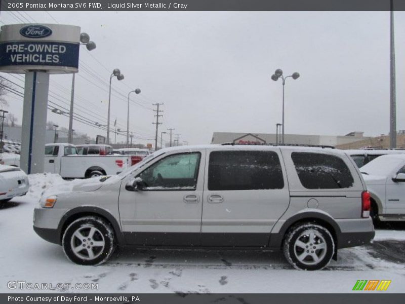 Liquid Silver Metallic / Gray 2005 Pontiac Montana SV6 FWD