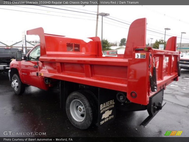 Victory Red / Dark Titanium 2011 Chevrolet Silverado 3500HD Regular Cab Chassis Dump Truck