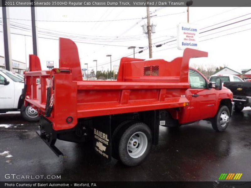 Victory Red / Dark Titanium 2011 Chevrolet Silverado 3500HD Regular Cab Chassis Dump Truck