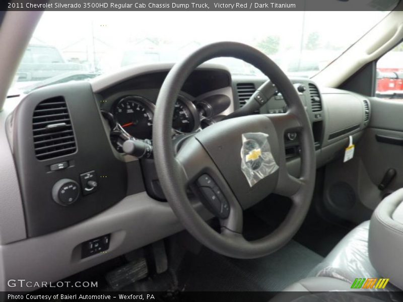 Victory Red / Dark Titanium 2011 Chevrolet Silverado 3500HD Regular Cab Chassis Dump Truck
