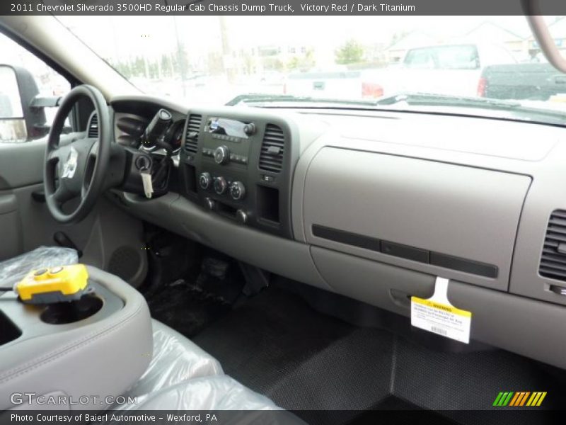 Victory Red / Dark Titanium 2011 Chevrolet Silverado 3500HD Regular Cab Chassis Dump Truck