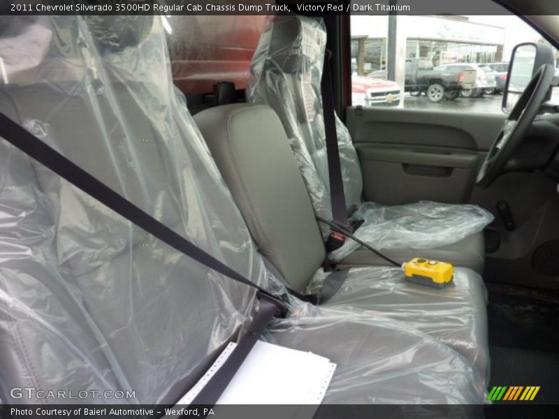 Victory Red / Dark Titanium 2011 Chevrolet Silverado 3500HD Regular Cab Chassis Dump Truck