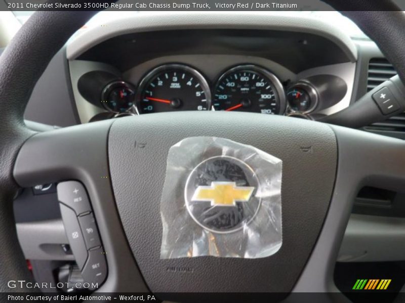 Victory Red / Dark Titanium 2011 Chevrolet Silverado 3500HD Regular Cab Chassis Dump Truck