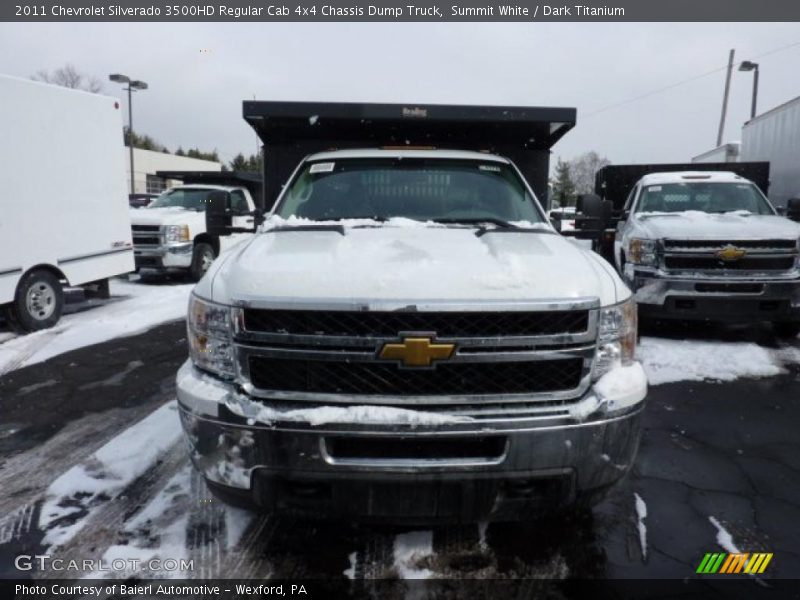 Summit White / Dark Titanium 2011 Chevrolet Silverado 3500HD Regular Cab 4x4 Chassis Dump Truck