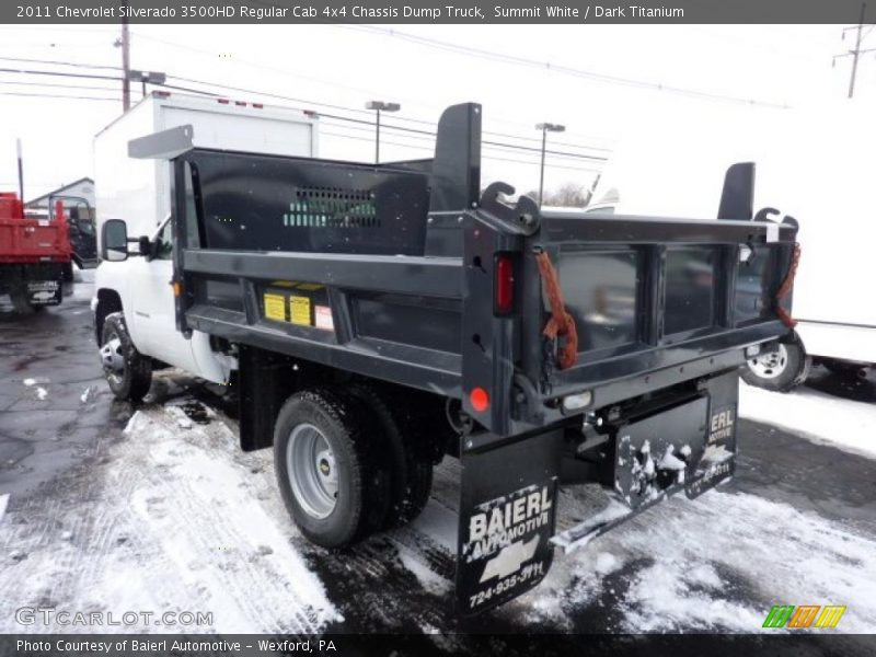 Summit White / Dark Titanium 2011 Chevrolet Silverado 3500HD Regular Cab 4x4 Chassis Dump Truck