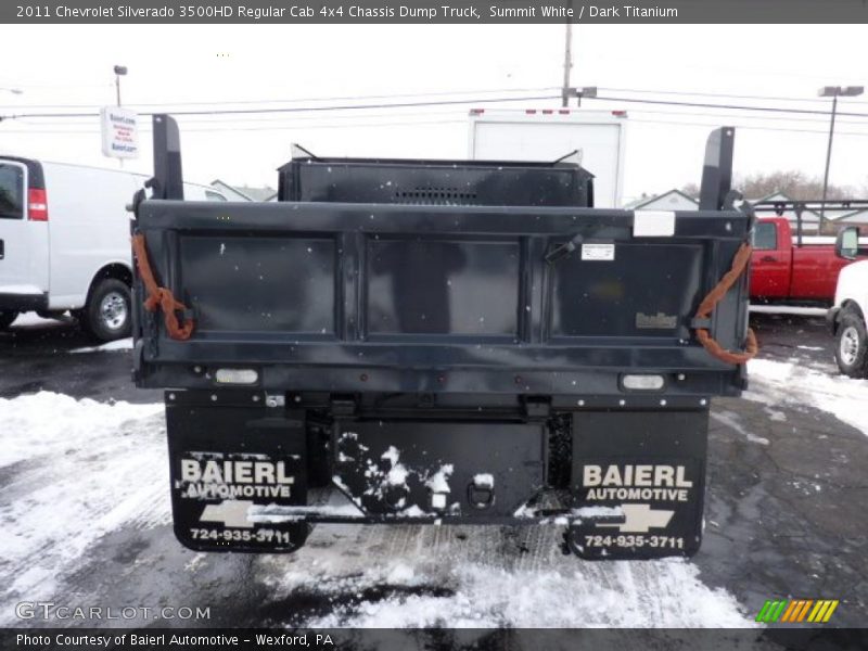 Summit White / Dark Titanium 2011 Chevrolet Silverado 3500HD Regular Cab 4x4 Chassis Dump Truck