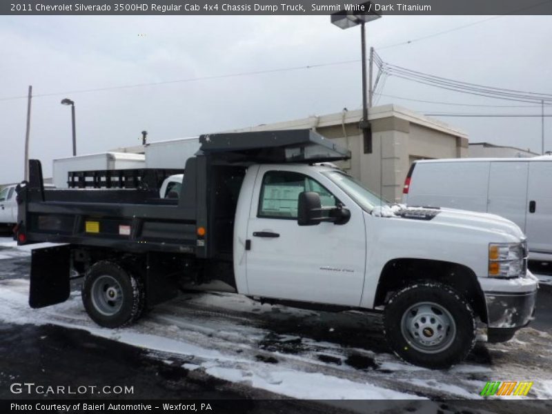  2011 Silverado 3500HD Regular Cab 4x4 Chassis Dump Truck Summit White