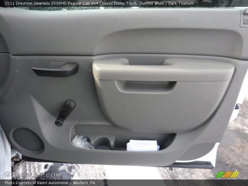 Summit White / Dark Titanium 2011 Chevrolet Silverado 3500HD Regular Cab 4x4 Chassis Dump Truck