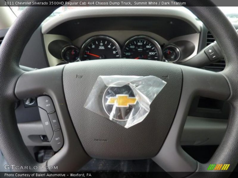 Summit White / Dark Titanium 2011 Chevrolet Silverado 3500HD Regular Cab 4x4 Chassis Dump Truck