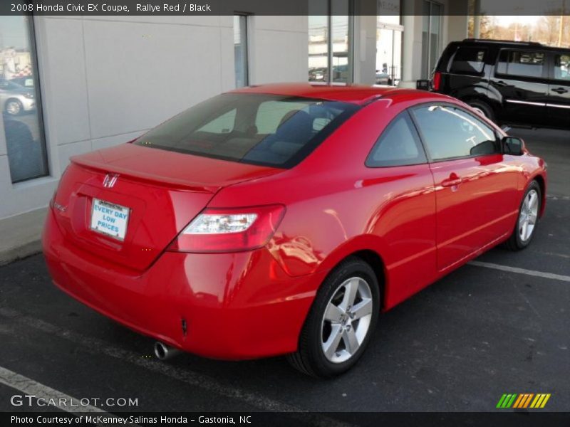 Rallye Red / Black 2008 Honda Civic EX Coupe