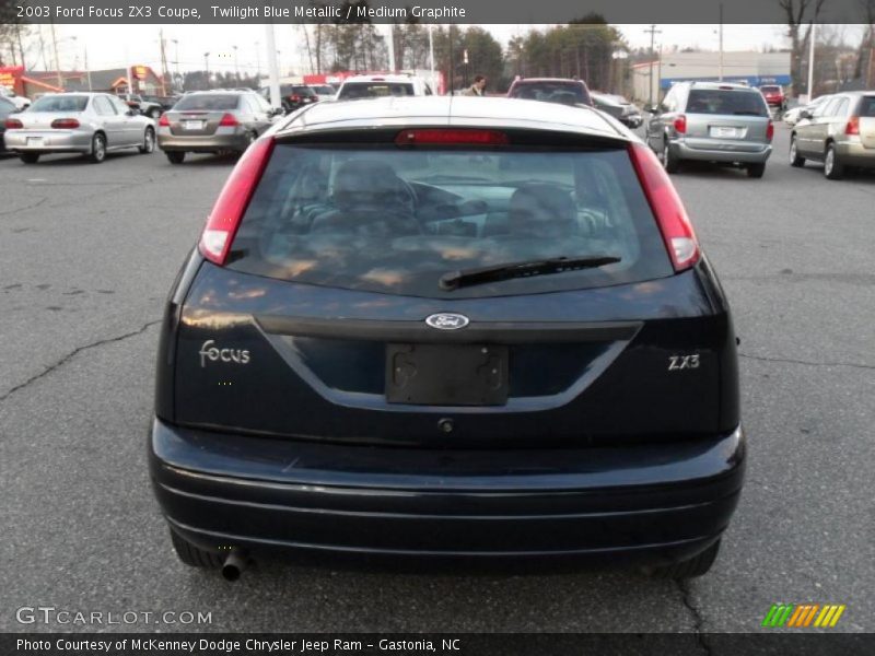 Twilight Blue Metallic / Medium Graphite 2003 Ford Focus ZX3 Coupe