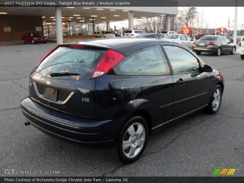 Twilight Blue Metallic / Medium Graphite 2003 Ford Focus ZX3 Coupe