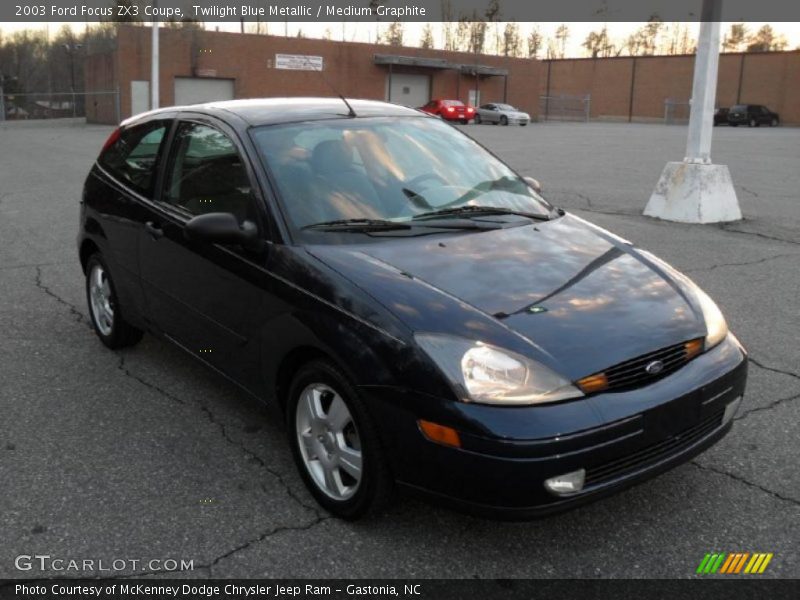 Twilight Blue Metallic / Medium Graphite 2003 Ford Focus ZX3 Coupe