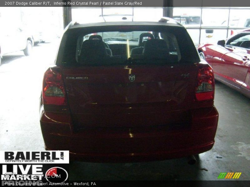 Inferno Red Crystal Pearl / Pastel Slate Gray/Red 2007 Dodge Caliber R/T