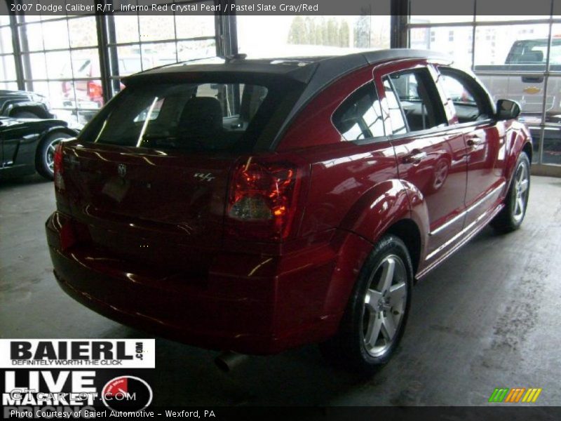 Inferno Red Crystal Pearl / Pastel Slate Gray/Red 2007 Dodge Caliber R/T