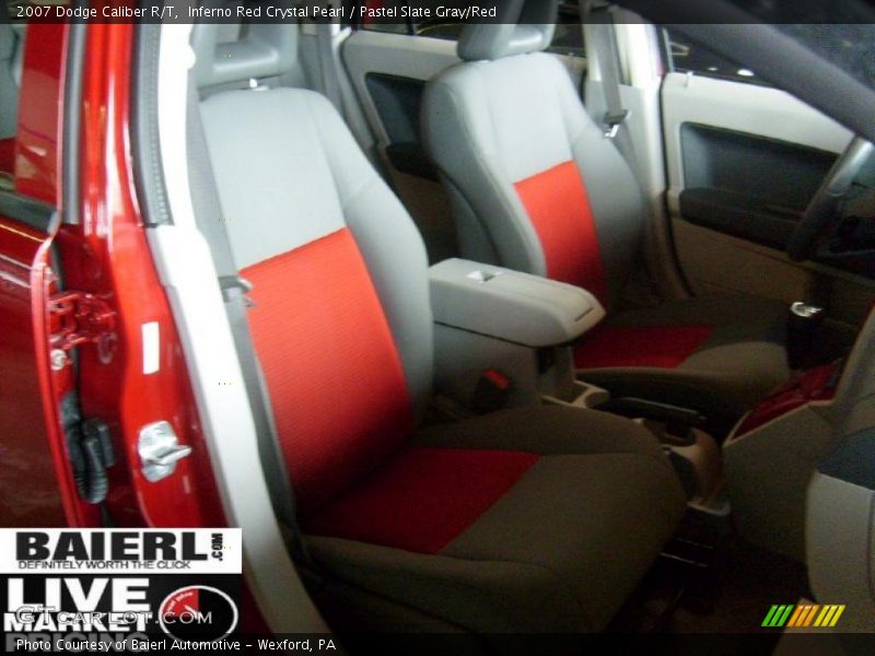 Inferno Red Crystal Pearl / Pastel Slate Gray/Red 2007 Dodge Caliber R/T