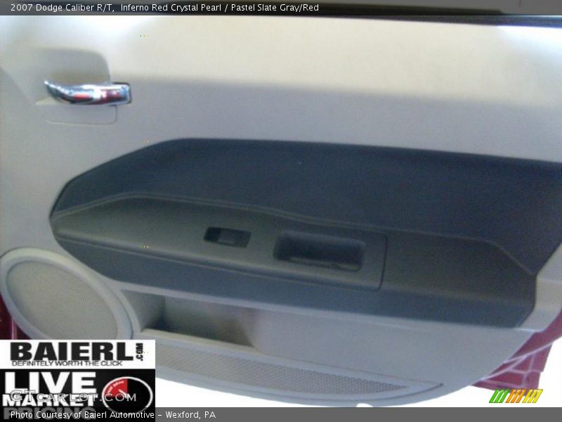 Inferno Red Crystal Pearl / Pastel Slate Gray/Red 2007 Dodge Caliber R/T