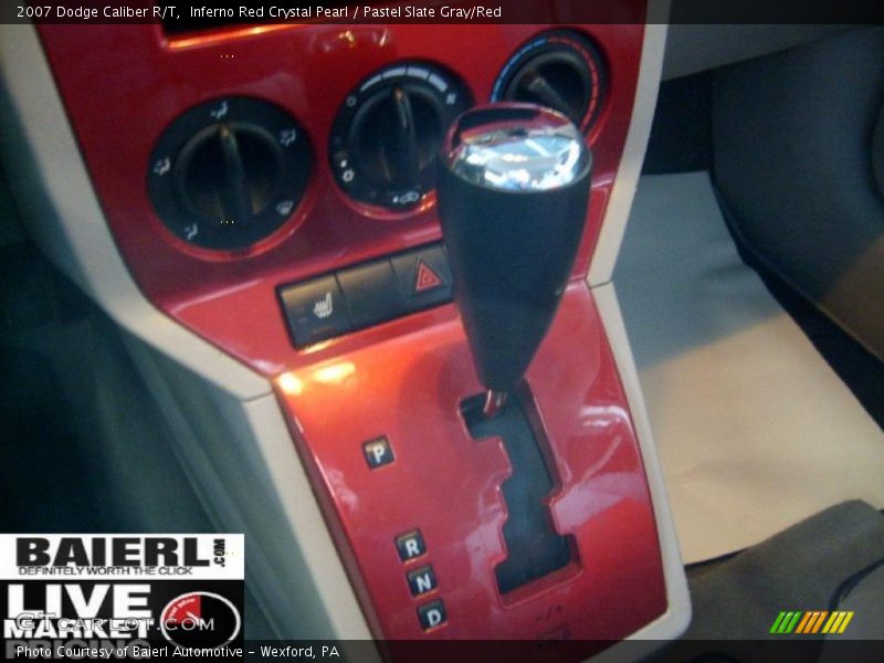 Inferno Red Crystal Pearl / Pastel Slate Gray/Red 2007 Dodge Caliber R/T
