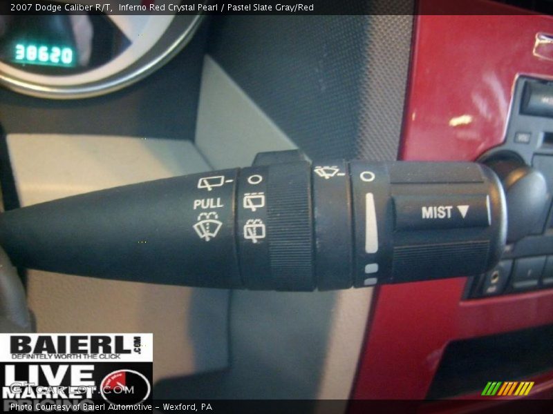Inferno Red Crystal Pearl / Pastel Slate Gray/Red 2007 Dodge Caliber R/T