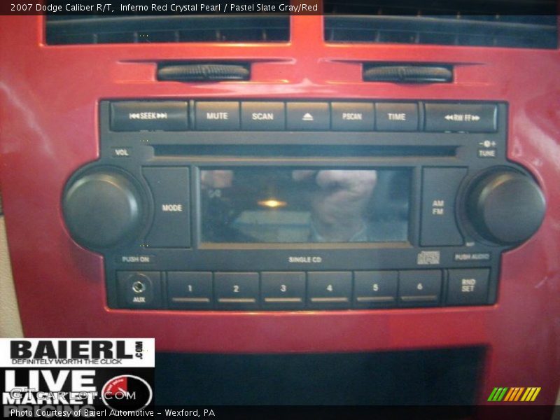 Inferno Red Crystal Pearl / Pastel Slate Gray/Red 2007 Dodge Caliber R/T
