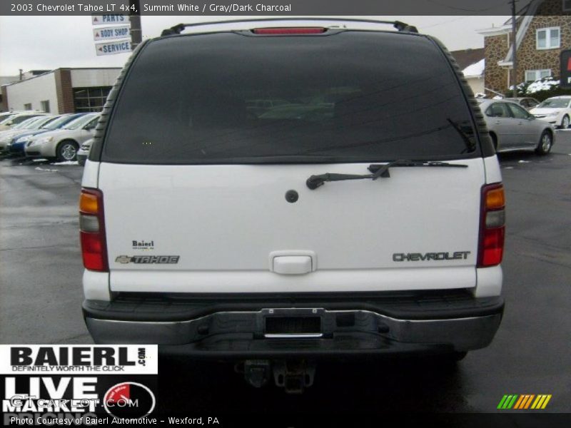Summit White / Gray/Dark Charcoal 2003 Chevrolet Tahoe LT 4x4