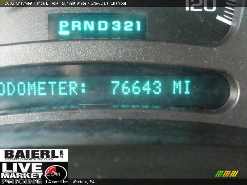 Summit White / Gray/Dark Charcoal 2003 Chevrolet Tahoe LT 4x4