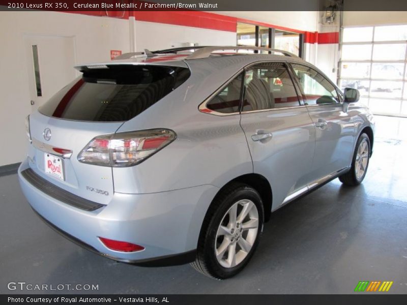 Cerulean Blue Metallic / Parchment/Brown Walnut 2010 Lexus RX 350