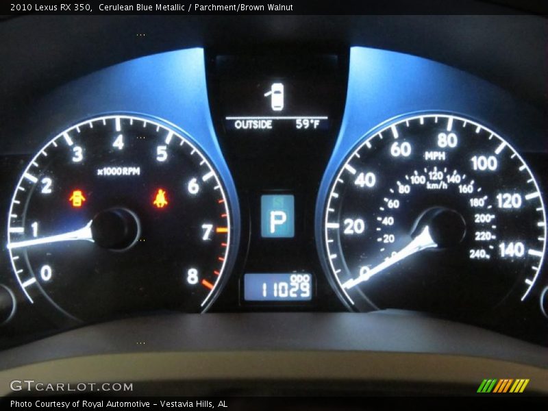  2010 RX 350 350 Gauges