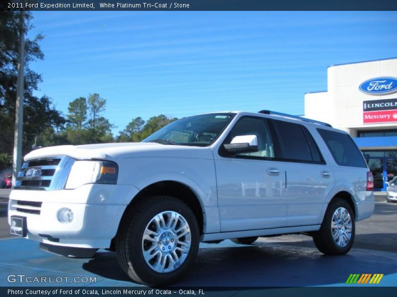 White Platinum Tri-Coat / Stone 2011 Ford Expedition Limited