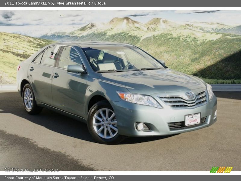 Aloe Green Metallic / Bisque 2011 Toyota Camry XLE V6