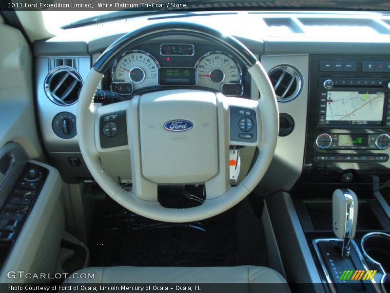 White Platinum Tri-Coat / Stone 2011 Ford Expedition Limited